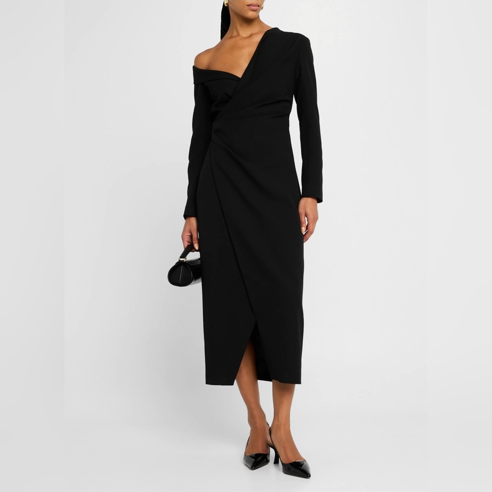 A.L.C. Kylah Ruched One- Shoulder Midi Dress